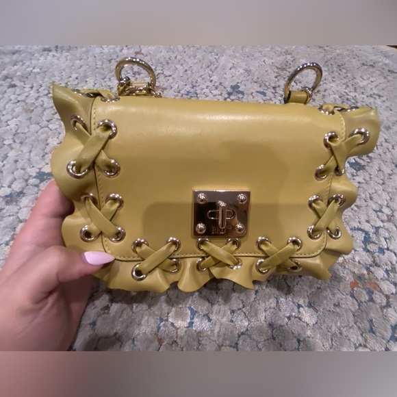 RED Valentino Green Crossbody Bag with Intricate Cutouts
